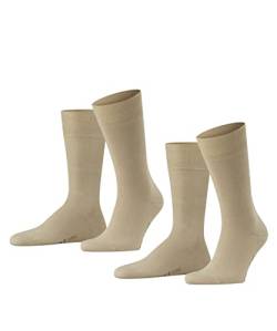 FALKE Herren Socken Swing 2-Pack M SO Baumwolle einfarbig 2 Paar, Beige (Sand 4320), 39-42 von FALKE