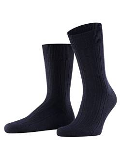 FALKE Herren Socken Teppich Im Schuh M SO Wolle einfarbig 1 Paar, Blau (Dark Navy 6370), 41-42 von FALKE