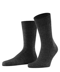 FALKE Herren Socken Teppich Im Schuh M SO Wolle einfarbig 1 Paar, Grau (Dark Grey 3070), 45-46 von FALKE