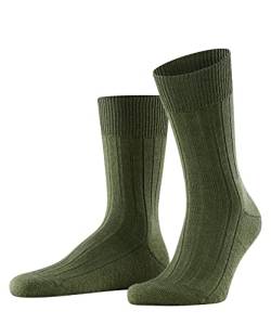 FALKE Herren Socken Teppich Im Schuh M SO Wolle einfarbig 1 Paar, Grün (Herb 7754), 41-42 von FALKE