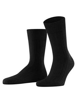 FALKE Herren Socken Teppich Im Schuh M SO Wolle einfarbig 1 Paar, Schwarz (Black 3000), 41-42 von FALKE