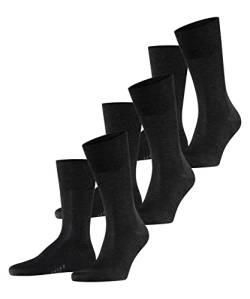 FALKE Herren Socken Tiago 3-Pack M SO Fil D'Ecosse Baumwolle einfarbig 3 Paar, Grau (Anthracite Melange 3190), 47-48 von FALKE