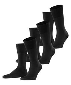 FALKE Herren Socken Tiago 3-Pack M SO Fil D'Ecosse Baumwolle einfarbig 3 Paar, Schwarz (Black 3000) neu - umweltfreundlich, 45-46 von FALKE