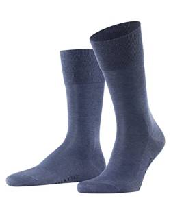 FALKE Herren Socken Tiago M SO Fil D'Ecosse Baumwolle einfarbig 1 Paar, Blau (Demin Melange 6665) neu - umweltfreundlich, 45-46 von FALKE