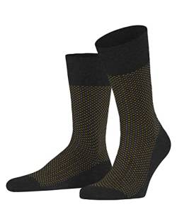 FALKE Herren Socken Uptown Tie M SO Baumwolle gemustert 1 Paar, Grau (Anthracite Melange 3095), 41-42 von FALKE