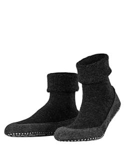 FALKE Herren Stoppersocken Cosyshoe M HP Wolle rutschhemmende Noppen 1 Paar, Grau (Anthracite Melange 3080), 37-38 von FALKE