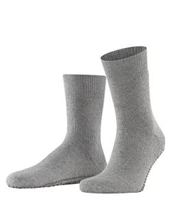 FALKE Herren Stoppersocken Homepads M HP Wolle Baumwolle rutschhemmende Noppen 1 Paar, Grau (Light Grey 3400), 39-42 von FALKE