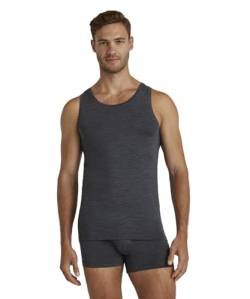 FALKE Herren Unterwäsche Daily ClimaWool Singlet M S/L SH Wolle Lyocell schnelltrocknend 1 Stück, Grau (Dark Grey - Heather 3278), 3XL von FALKE