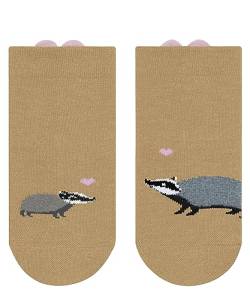FALKE Unisex Baby Badger Family Socken Nachhaltige Baumwolle dünn gemustert 1 Paar von FALKE