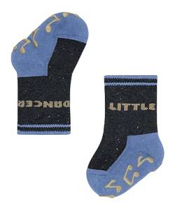 FALKE Unisex Baby Little Dancer B HP Baumwolle Rutschhemmende Noppen 1 Paar Hausschuh-Socken, Blau (Navy Melange 6127), 62-68 von FALKE