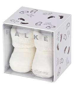 FALKE Unisex Baby Socken Erstling B SO Baumwolle einfarbig 1 Paar, Weiß (Off-White 2040), 50-56 von FALKE