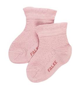 FALKE Unisex Baby Socken Romantic Net, Baumwolle, 1 Paar, Rosa (Thulit 8663), 80-92 von FALKE