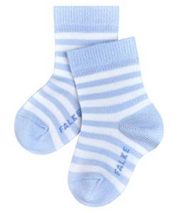 FALKE Unisex Baby Socken Stripe B SO Baumwolle gemustert 1 Paar, Blau (Powderblue 6250), 62-68 von FALKE
