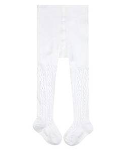 FALKE Unisex Baby Strumpfhose Cable, Baumwolle, 1 Stück, Weiß (Off-White 2040), 80-92 von FALKE