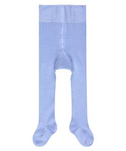 FALKE Unisex Baby Strumpfhose Family B TI Baumwolle dick einfarbig 1 Stück, Blau (Crystal Blue 6290), 62-68 von FALKE