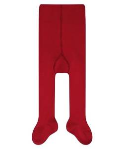 FALKE Unisex Baby Strumpfhose Family B TI nachhaltige biologische Baumwolle einfarbig 1 Stück, Rot (Fire 8150) neu - umweltfreundlich, 74-80 von FALKE