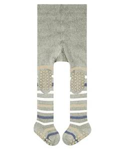 FALKE Unisex Baby Strumpfhose Multi Stripe, Baumwolle, 1 Stück, Grau (Wool Grey Melange 3824), 62-68 von FALKE