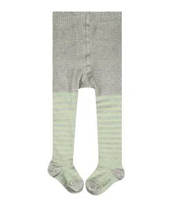 FALKE Unisex Baby Strumpfhose Stripe, Nachhaltige Baumwolle, 1 Stück, Grau (Stormy Grey 3822), 62-68 von FALKE
