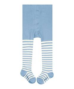 FALKE Unisex Baby Strumpfhose Stripe B TI Baumwolle dick gemustert 1 Stück, Blau (Crystal Blue 6290) neu - umweltfreundlich, 62-68 von FALKE