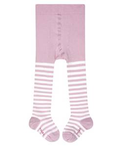 FALKE Unisex Baby Strumpfhose Stripe B TI Baumwolle dick gemustert 1 Stück, Rosa (Thulit 8663), 80-92 von FALKE