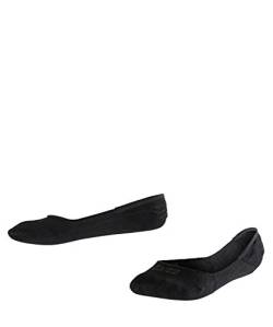 FALKE Unisex Kinder Füßlinge Ballerina K IN Baumwolle unsichtbar einfarbig 1 Paar, Schwarz (Black 3000), 35-38 von FALKE