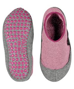 FALKE Unisex Kinder Hausschuh-Socken Cosy Slipper K HP Wolle rutschhemmende Noppen 1 Paar, Rosa (Almond Blossom 8441), 35-36 von FALKE