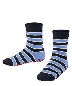 FALKE Unisex Kinder Hausschuh-Socken Simple Stripes K HP Baumwolle rutschhemmende Noppen 1 Paar, Blau (Marine 6120) neu - umweltfreundlich, 39-42 von FALKE