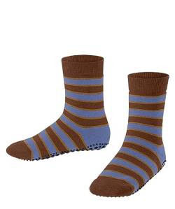 FALKE Unisex Kinder Hausschuh-Socken Simple Stripes K HP Baumwolle rutschhemmende Noppen 1 Paar, Braun (Rust 5141) neu - umweltfreundlich, 27-30 von FALKE