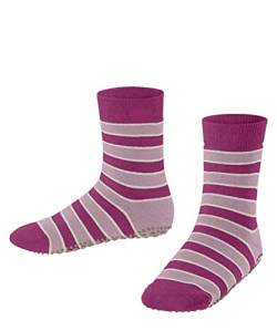 FALKE Unisex Kinder Hausschuh-Socken Simple Stripes K HP Baumwolle rutschhemmende Noppen 1 Paar, Rosa (Gloss 8550) neu - umweltfreundlich, 35-38 von FALKE