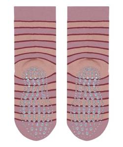 FALKE Unisex Kinder Hausschuh-Socken Simple Stripes K HP Baumwolle rutschhemmende Noppen 1 Paar, Rot (Brick 8770) neu - umweltfreundlich, 27-30 von FALKE