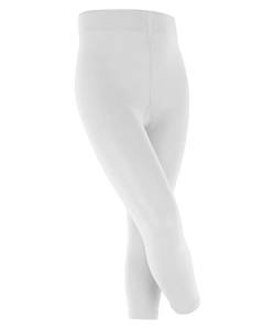 FALKE Unisex Kinder Leggings Cotton Touch K LE blickdicht einfarbig 1 Stück, Weiß (White 2000) neu - umweltfreundlich, 134-146 von FALKE