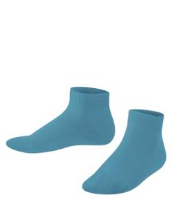 FALKE Unisex Kinder Sneakersocken Family K SN nachhaltige biologische Baumwolle kurz einfarbig 1 Paar, Blau (Scuba Blue 6481) neu - umweltfreundlich, 31-34 von FALKE