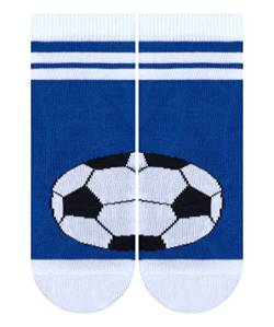 FALKE Unisex Kinder Socken Active Soccer K SO Baumwolle gemustert 1 Paar, Blau (Cobalt Blue 6054), 23-26 von FALKE