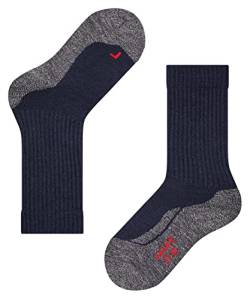 FALKE Unisex Kinder Socken Active Warm K SO Wolle dick atmungsaktiv 1 Paar, Blau (Marine 6120), 27-30 von FALKE