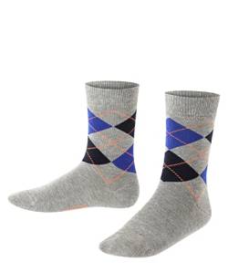 FALKE Unisex Kinder Socken Classic Argyle K SO Baumwolle gemustert 1 Paar, Grau (Light Grey 3401), 39-42 von FALKE