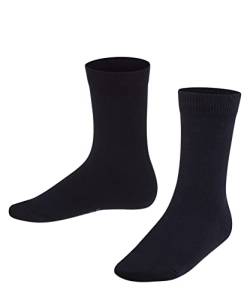 FALKE Unisex Kinder Socken Family K SO nachhaltige biologische Baumwolle einfarbig 1 Paar, Blau (Dark Marine 6170) neu - umweltfreundlich, 35-38 von FALKE