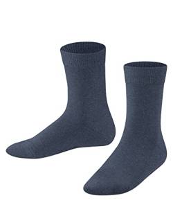 FALKE Unisex Kinder Socken Family K SO nachhaltige biologische Baumwolle einfarbig 1 Paar, Blau (Light Denim 6660) neu - umweltfreundlich, 31-34 von FALKE