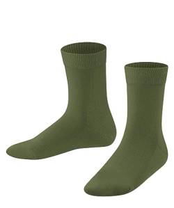 FALKE Unisex Kinder Socken Family K SO nachhaltige biologische Baumwolle einfarbig 1 Paar, Grün (Sern Green 7681) neu - umweltfreundlich, 27-30 von FALKE