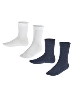 FALKE Unisex Kinder Socken Happy 2-Pack K SO Baumwolle einfarbig 2 Paar, Mehrfarbig (Sortiment 0040), 31-34 von FALKE