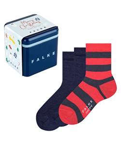 FALKE Unisex Kinder Socken Happy 3-Pack Giftbox, Baumwolle, 3 Paar, Mehrfarbig (Sortiment 40), 35-38 von FALKE