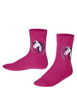 FALKE Unisex Kinder Socken Horse K SO Baumwolle gemustert 1 Paar, Rosa (Gloss 8550) neu - umweltfreundlich, 23-26 von FALKE