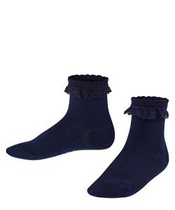 FALKE Unisex Kinder Socken Romantic Lace K SO Baumwolle einfarbig 1 Paar, Blau (Marine 6120), 31-34 von FALKE
