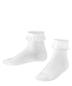 FALKE Unisex Kinder Socken Romantic Lace K SO Baumwolle einfarbig 1 Paar, Weiß (White 2000), 19-22 von FALKE