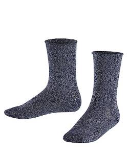 FALKE Unisex Kinder Socken Shiny, Baumwolle, 1 Paar, Blau (Marine 6121), 23-26 von FALKE