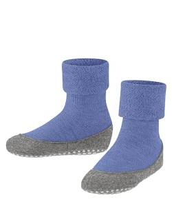 FALKE Unisex Kinder Stoppersocken Cosyshoe Minis K HP Wolle rutschhemmende Noppen 1 Paar, Blau (Azure 6327), 25-26 von FALKE