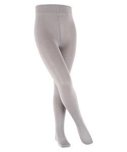 FALKE Unisex Kinder Strumpfhose Cotton Touch K TI blickdicht dick einfarbig 1 Stück, Grau (Silver 3290) neu - umweltfreundlich, 152-164 von FALKE