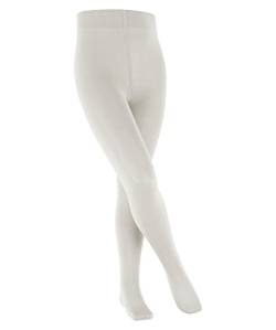 FALKE Unisex Kinder Strumpfhose Cotton Touch K TI blickdicht dick einfarbig 1 Stück, Weiß (Off-White 2040) neu - umweltfreundlich, 110-116 von FALKE