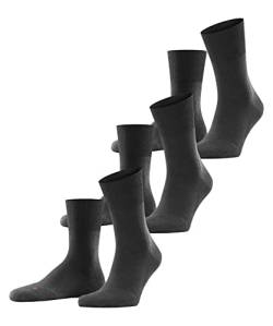 FALKE Unisex Socken Run 3-Pack U SO Baumwolle einfarbig 3 Paar, Grau (Dark Grey 3970), 39-41 von FALKE