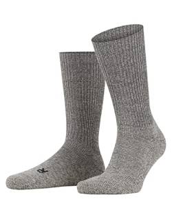 FALKE Unisex Socken Walkie Ergo U SO Wolle einfarbig 1 Paar, Grau (Graphite Melange 3060), 46-48 von FALKE