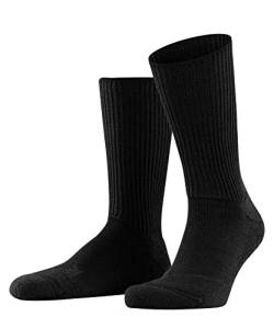FALKE Unisex Socken Walkie Ergo U SO Wolle einfarbig 1 Paar, Schwarz (Black 3000), 37-38 von FALKE